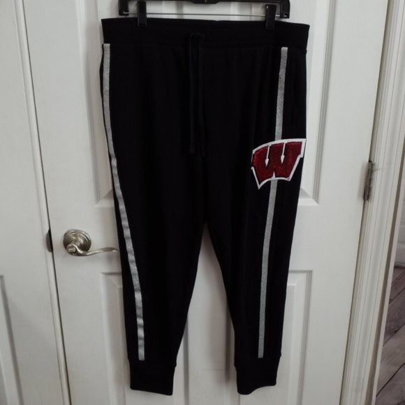 PINK Victoria's Secret Pants - NWT VS Pink Wisconsin Badgers Joggers Size Large